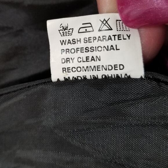 Merokeety Women's  Black And White Herringbone Vest Lined Zip Front Size Small - Picture 8 of 8